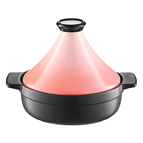 AMYZ Moroccan Tagine Pot with LidTajine Pot for Different Cooking StylesCooking Tagine Free of Toxic Materials for Your Moroccan Kitchen-Pink 21cm