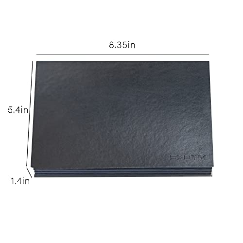 Szdym Strong 4-Layers Empty Magnetic Palette Book Palette（Black Pu Leather Surface）+1Pcs Makeup Depotting Spatula+50Pcs Round Metal Stickers+50Pcs Square Metal Stickers #TOP3