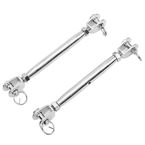 Tensores de Acero Inoxidable, Tornillo de Amarre con Mandíbula M8, 2 Piezas - Resistente a la Corrosión, Ajuste Preciso, Uso Profesional en Cables y Cuerdas