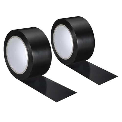 Image of PATIKIL Corrosion Protection Pipe Tape, 2 Pcs 108 Ft x 2 Inch PVC Insulation Wrap Duct Tape Self Adhesive for Metal Electrical Piping Drain Pipe Electrical Wires HVAC Duct, Black