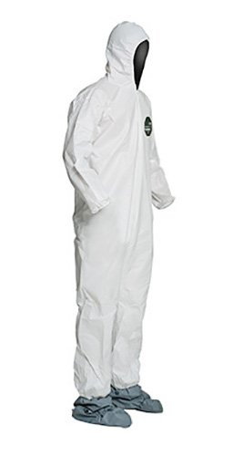 Dupont Proshield 50 Protective Coverall With Standard Fit Hood And Serged Seams, White, X-Large, 25-Pack #TOP1
