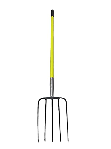 5 Tines Forged Pitch Fork With Long Deltaic Fiberglass Handle! Assembled In U.s.a! #TOP1