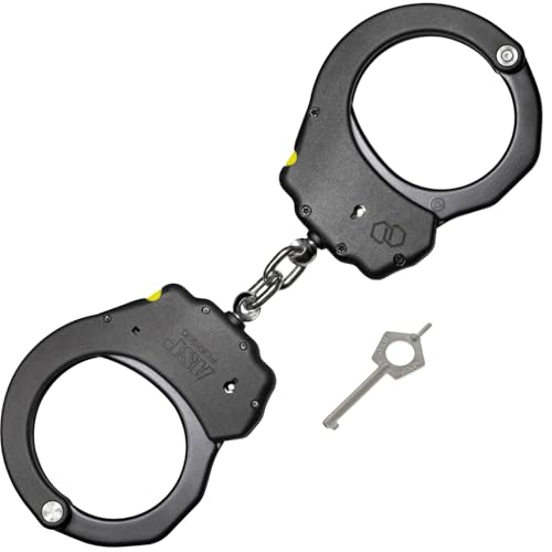 ASP Ultra Plus Keyless Double-Locking Chain Handcuffs Professional Grade Forged Aluminum Handcuffs No Key Required Aluminum Bow