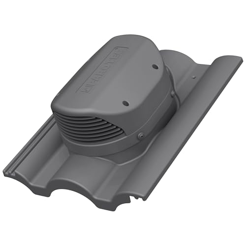 Preisvergleich Produktbild Parotec Flachlüfter für Braas - Frankfurter, Benders - Mecklenburger, ProDach - Doppelrömer Dachlüfter Entlüfter Lüftungsziegel (RAL 7024 - Graphit)