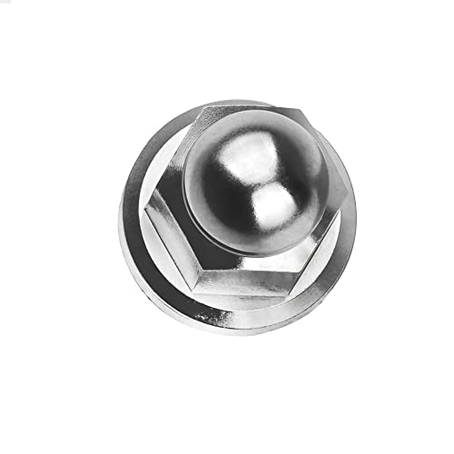 Image of Titanium M6 M8 M10 Dome Head Acorn Nuts for Bicycle Motorcycle Exhaust Pipe Car Pack of 6 (M8, Silver)