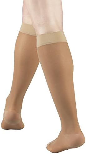 Truform Sheer Compression Stockings, 15-20 mmHg, Women's Knee High Length, 20 Denier, Beige, Medium — view 6
