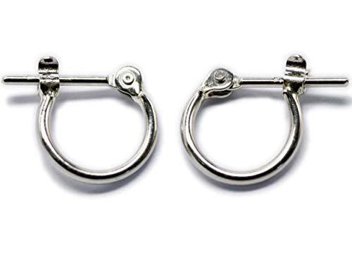 プラチナ900 パイプフープピアス 幅1mm 直径8mm