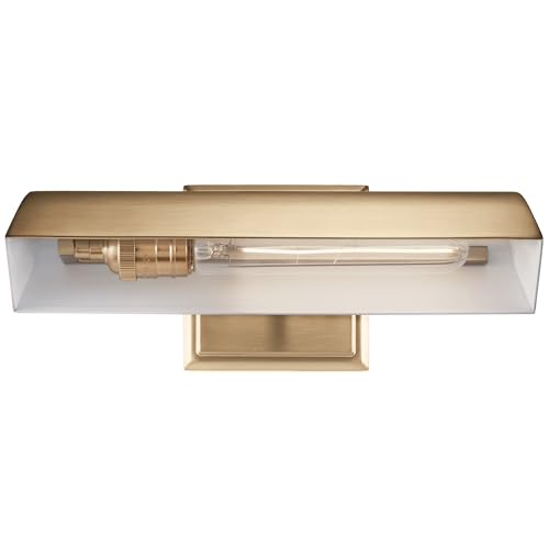 Image of Kichler Carston 1-Light Picture Light, Updated Traditional Light in Champagne Bronze, for Framed Art, Mirror or Built-in Shelving (4.75 inch x 12.25 inch), 52684CPZ