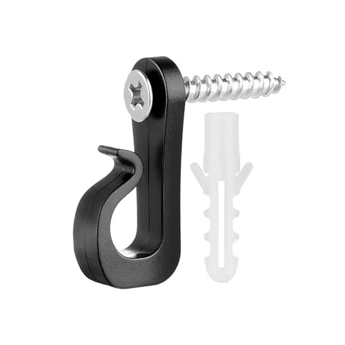 Whltzf Crochet multifonction pour la maison pour une utilisation en extérieur, idéal pour accrocher des lumières de Noël et garder les câbles propres, crochet de gouttière noir