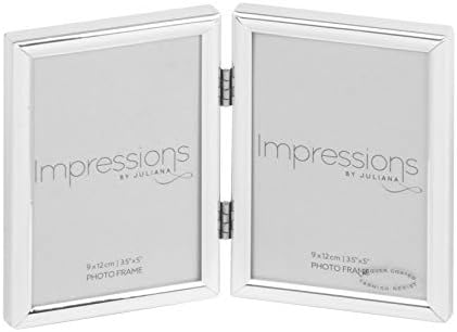 Widdop Impressions by Juliana Silver Double Photo Frame FS427 3.5''x5''