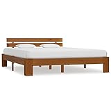 Norheim Estructura de Cama de Madera, Cama Individual, Cama Matrimonio para Adultos, Matrimonial Doble,para Niños y Adolescentes, Fácil Montaje, 180x200 cm Marrón Miel