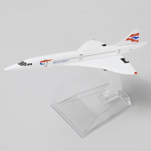 Concorde British Airways modelo de avión de metal miniatura coleccionable 1/400 6