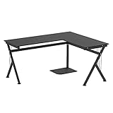 HOMCOM 61 Inch Modern Reversible L-Shaped Home Office Desk Computer Laptop Table Gaming Desk Corner...