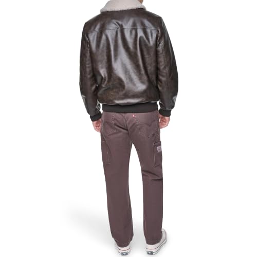 Image of Levi's Men's Faux Leather Oversized Shirt Jacket