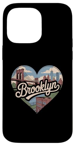 Brooklyn Vintage Heart TVc - g NYC Bridge yY X}zP[X iPhone 14 Pro Max p