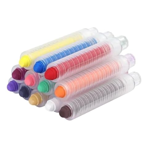 DODHEG 12 Pcs Dustless Chalk, Colored Chalk, for Painting, Blackboard Writing Color 2. Cover