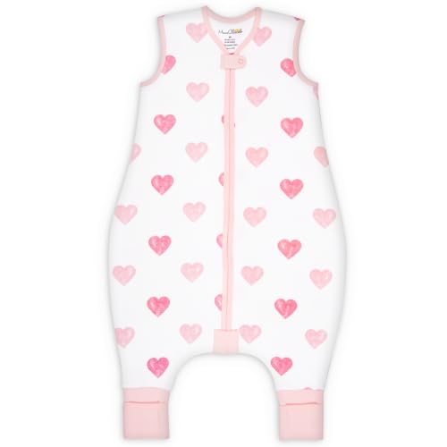 Organic Cotton Toddler Sleep Sack with Feet 1.0 TOG Wearable Blanket 1-Pack