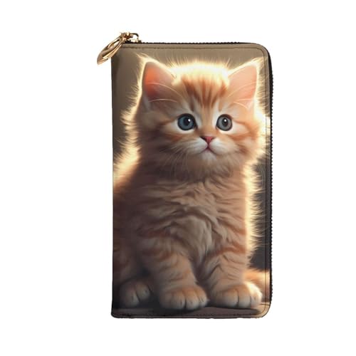 Portefeuille chat en cuir HYTTER pour femme : rangez cartes et monnaie avec style - 2