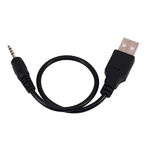 Image of USB to 2.5mm Charger Cord, [2 Pack] 0.2m 2.5mm Male Jack Plug to USB 2.0 Male Data Extender Aux Audio Charging Cable Adapter (USB to 2.5mm)