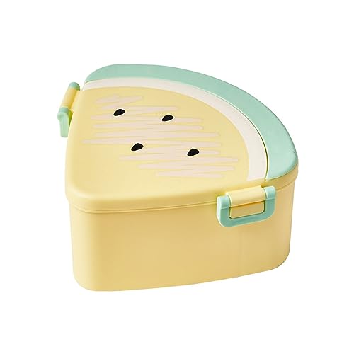 Zkbszn Tableware,Cartoon Lunch Box for Kids Leakproof and Microwavable Safe Container with 3 Compartments for Girls Boys