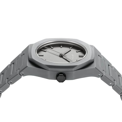 Image of D1 Milano Polycarbon Unisex Luxury Watch, Polycarbonate Quartz Movement, Polycarbonate Strap, 50M Water Resistant Timepiece, Grey Dial, 2 Years Warranty - PCBU03