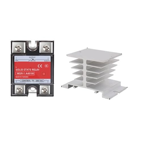 Relais semi-conducteurs SSR-100AA monophasé avec kit de refroidissement complet