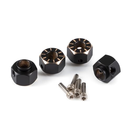 HooCrawler TRX4 Brass Weights, Gen2 Front and Rear Portal Cover with Upgrade Gear Set for 1/10 RC Crawler TRX4 (Extended Hex Nuts)
