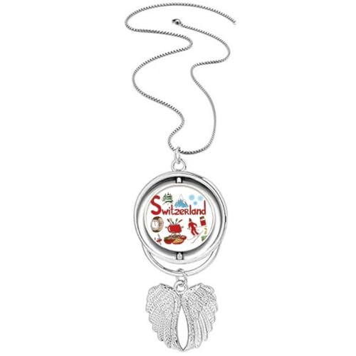 Symbole national suisse pendentif ailes rotatives pour sublimer vos tenues quotidiennes