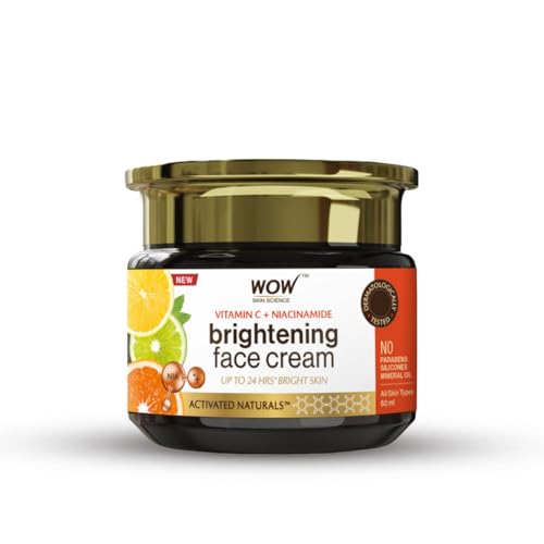 WOW Skin Science Vitamin C & Niacinamide Brightening Face Cream | Hydrates & Brightens Skin | Reduces Wrinkles | Fades Spots | Smoothens Complexion | Boosts Glow – 50 ml