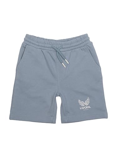 Kaporal, Short Jogging, pour Garcon, 60% Coton - 40% Polyester, Coupe Regular, Couleur Sky, Taille 10A