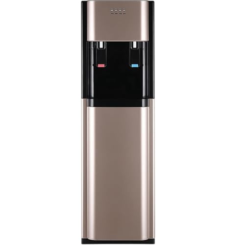 Freestanding Mains Fed Unit Loading Floor Standing Water Dispenser,Cooler Water Dispenser,Bottom Loading Hot and Cold Water For Home Office Commercial Business,Gold,warm and hot