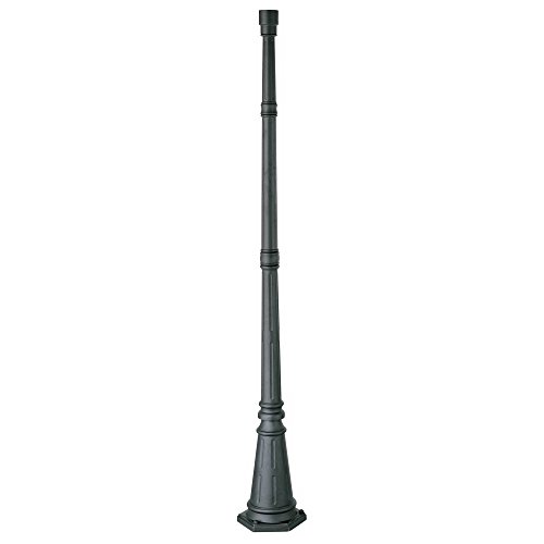 SEALUXE Hepworth Traditional Outdoor Light Post and Cap Base Black Iron Aluminum Pole 76 3/4