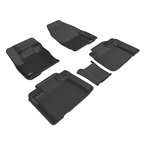 3D Maxpider All-Weather Floor Mats For Ford Edge 2015-2022 Custom Fit Car Floor Liners, Kagu Series (1St & 2Nd Row, Black) #TOP21