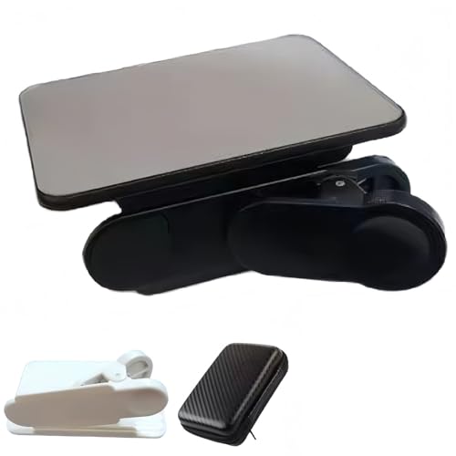 Smartphone Camera Mirror Reflection Clip Kit Pro, Angle Adjustable Smartphone Camera,Mirror Effect Lens - Universal Clip-On Phone C/amera Attachment with Carry Case for Creative Photography(Black)