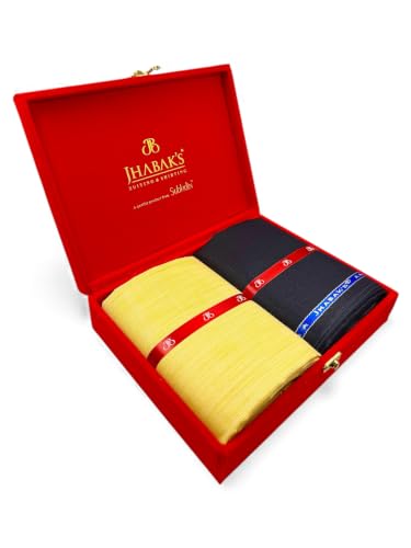 Image of JHABAK'S Unstitched Cotton Blend Solid Shirt & Trouser Fabric - 2.25 m Shirt Cloth - 1.20 m Pant Piece