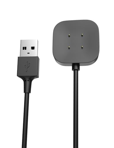 Sinoacc 3.3ft/1m Ladegerät Für Fitbit Sense/Versa 3/Versa 4/Sense 2 USB Magnetisches Ersatz-Ladekabel Dock Für Fitbit Versa 3 4 Sense 2 Uhr Reise-Ladegerät Für Fitbit Sense