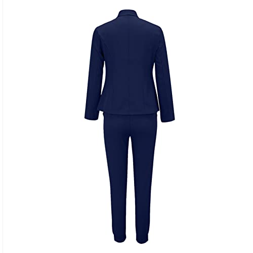 Pants Suit for Women Dressy Casual 2 Piece Suits Set Business Casual Work Office Blazer Jackets and Pencil Pants3