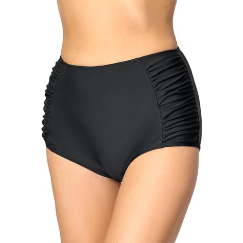 Merry Style Damen Bikinislip MS10-119 Bikinihose Bauch Weg Effekt (Schwarz (9240), 38)