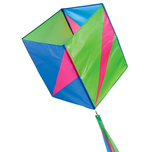 In the Breeze 3361 — Strike Single Box Kite — Easy-Flying, Single-Line Colorful Beginner or Travel Kite