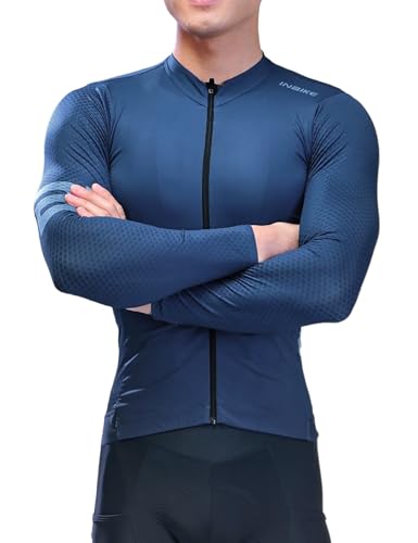 image for INBIKE Cycling Jersey Men Long Sleeves Bike Shirts with Pockets Quick 