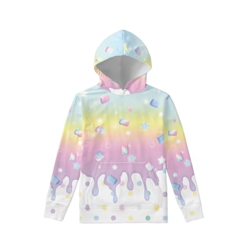 Image of Coloranimal Unisex Girls and Boys Long Sleeve Hoodies Hoody Athletic Pullover Sweatshirts Tops Age 6-16year