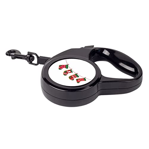 Christmas Stockings Retractable Pet Leash - Christmas Leash - Graphic Dog Leash - 118 inches