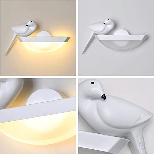 Iluminación de pared LED de pájaro con aplique moderno para dormitorio 6