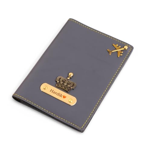 Image of Personalized Printed Passport Cover with Custom Name Design | Printed, Classy & Stylish | Customized Travel Accessories with Name | Travel Gifts (Name Written)