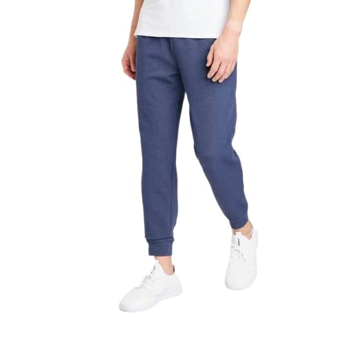 All in Motion Men's Textured Knit Fleece Lined Jogger Pants (US, Alpha, X-Large, Regular, Regular, Navy)