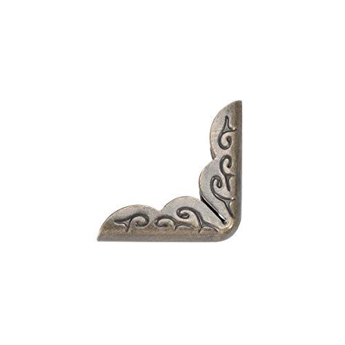 Image of uxcell Metal Book Corner Protectors Edge Cover Guard 21x21x5mm Bronze Tone 100pcs