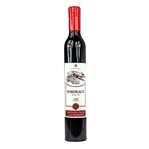 Monsterzeug Parapluie avec motif bouteilles de vin, protection contre la pluie pour buveur de vin, parapluie de poche comme cadeau de vin, Noir et rouge,...