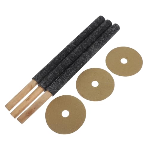 KONTONTY 3 Torce Da Giardino Per Esterni Portatili Torcia Con Picchetto in Legno E Rivestimento in Cera Per Decorazioni Da Patio Esterno Campeggio