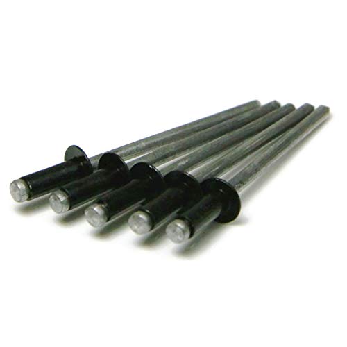 Black Pop Rivets 1/8 Diameter #4 All Aluminum Painted Blind Rivets 4-3, 1/8