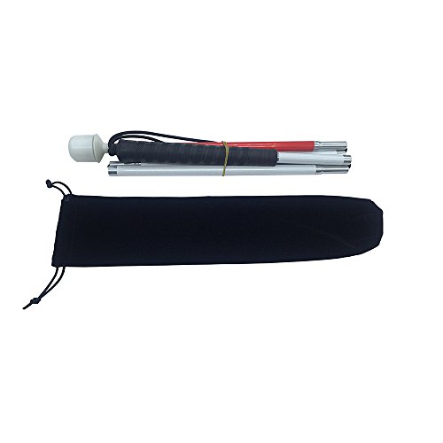 Alluminio Bastone Bianco Pieghevole per Non